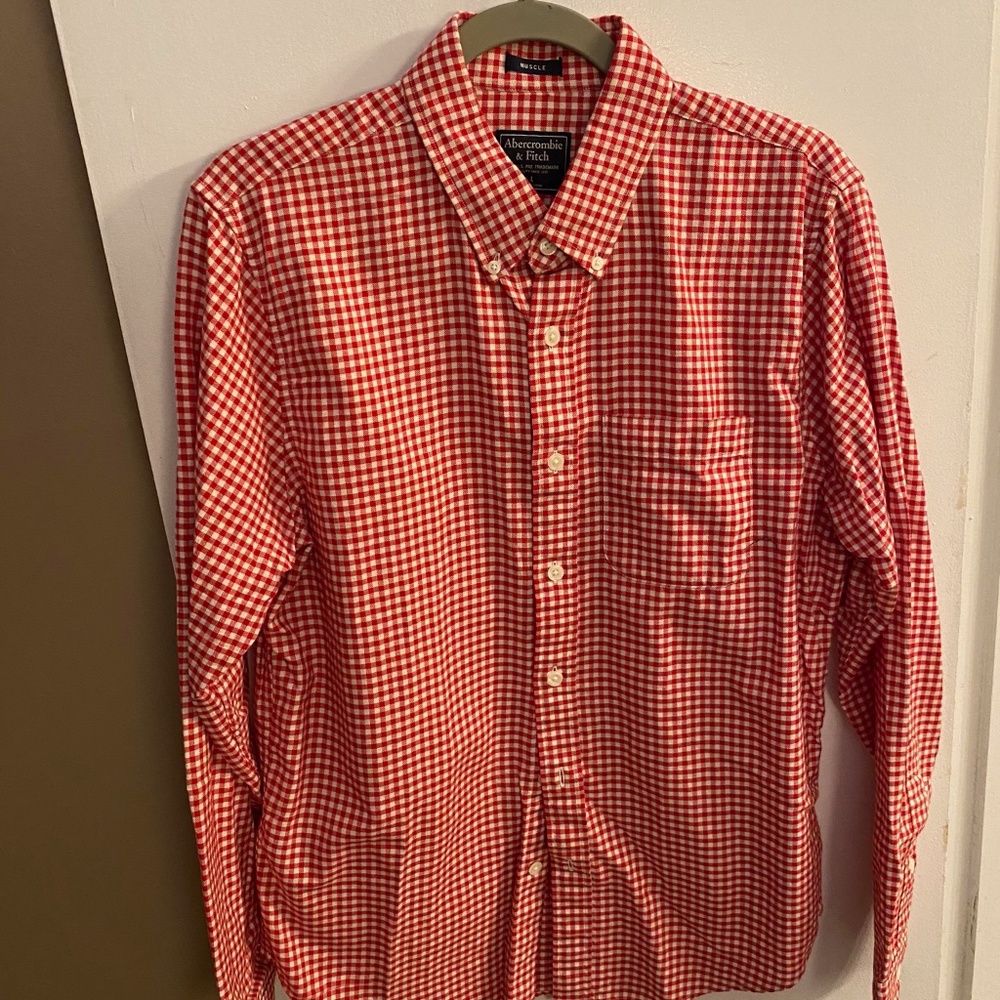 Gingham A&F Button Down - WORN ONCE